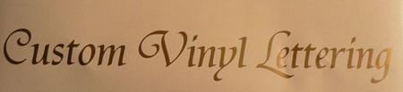 custom vinyl lettering