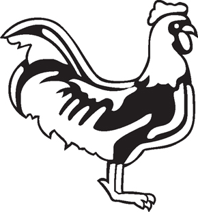 Rooster decal 1