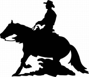 Reining horse decal