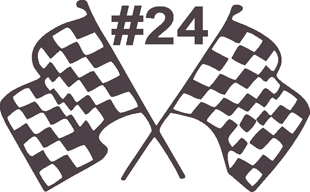 Racing Flag 24 decal