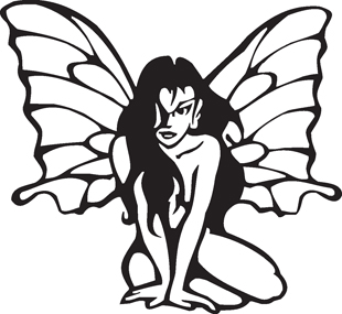 Butterfly Girl decal