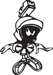 Flying Marvin the Martian decal