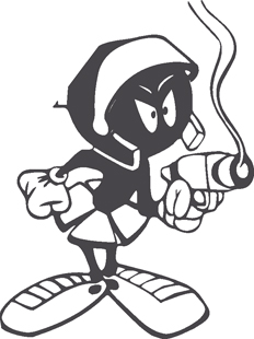 shooting Marvin the Martian decal