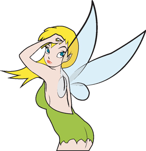 Tinkerbell Backside decal C