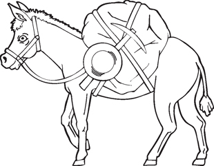 working donkey decal