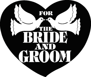 bride and groom decal