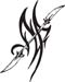 tribal Double-Bladed Spear decal