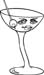 martini glass decal
