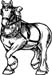 Horse hitch decal