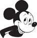 Bashful Mickey Mouse decal