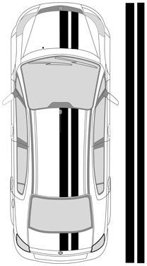 13"_1 Dual Racing Stripes 